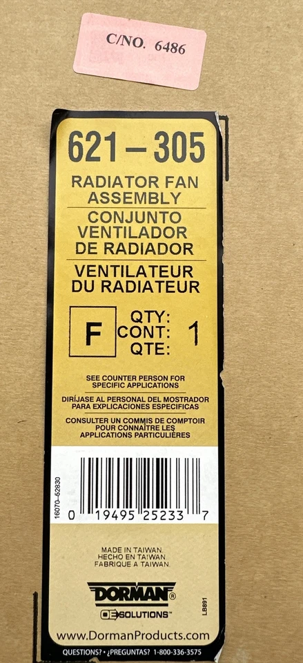 621-305 Dorman Cooling Fan Assembly for Dodge Neon 2004-2005 Foto 3 de 3
