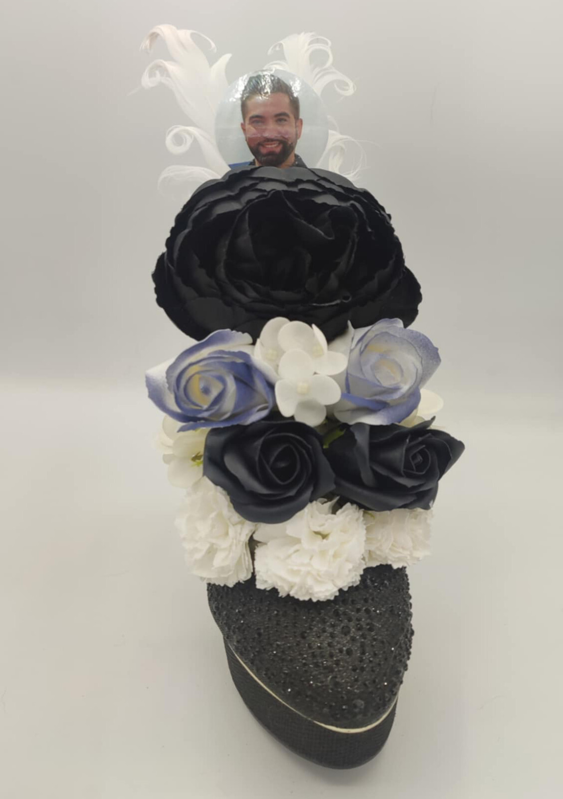 Escarpin strass floral Kendji à talon aiguille pour soirée de gala et grand mariage