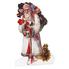 White Coat Santa Carrying Presents Dummy Board