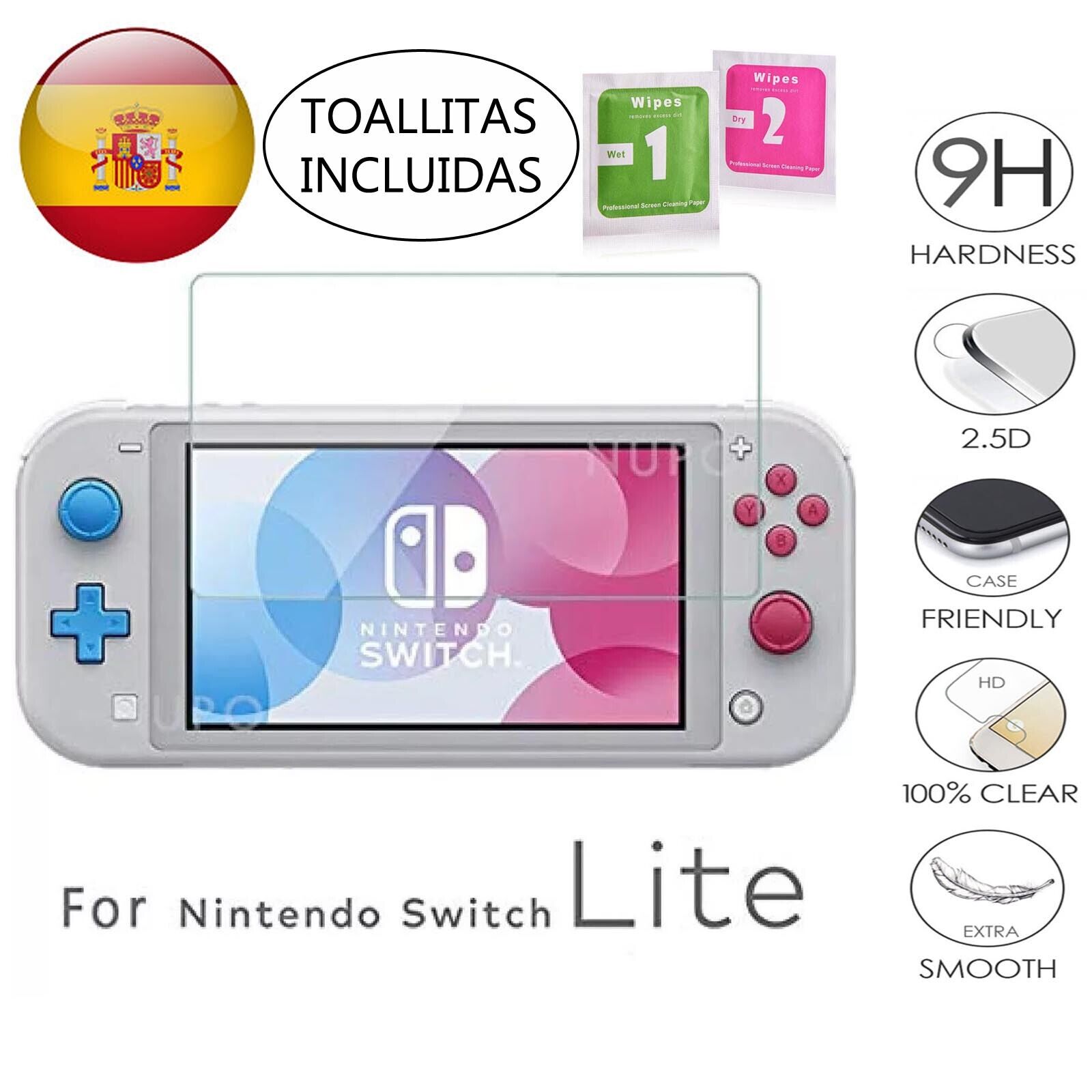 Protector de Pantalla de Cristal Templado Para Nintendo Switch Lite PREMIUM