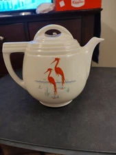 Vintage Hall Pottery for Enterprise Aluminum Co. drip-o-later flamingo pattern