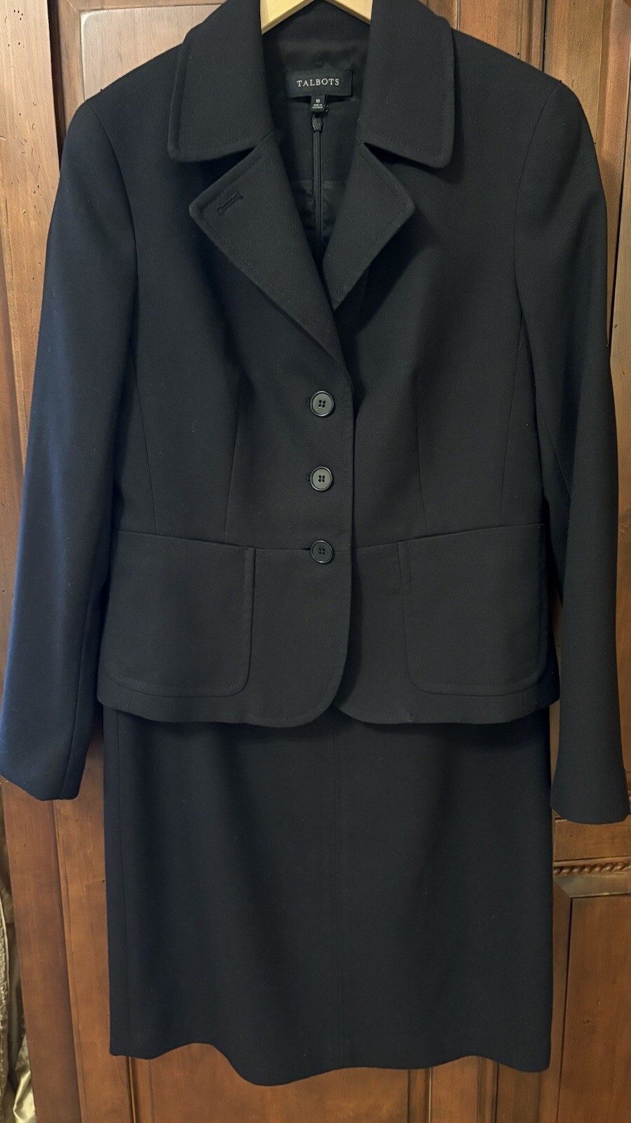 ❤️❤️$378Classic Talbots 2Pc Solid Brown Sheath Dr… - image 2