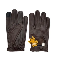 MEN'S GENUINE SHEEP LEATHER DRIVING SOFT GLOVES VENTED Touchscreen Able Impex