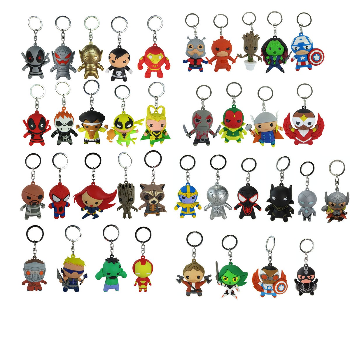Brand New Marvel Comics Superhero Power Figural 3d Keyring