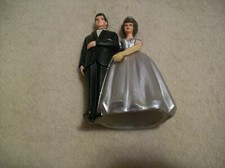 Vintage Wilton Bride Groom Wedding Cake Topper Bridesmaid Groomsman Plastic