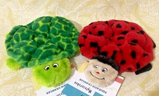 ZippyPaws 2-Pack SQUEAKY CRAWLER TURTLE & LADYBUG Plush Dog Toy -FREE SHIPPING-