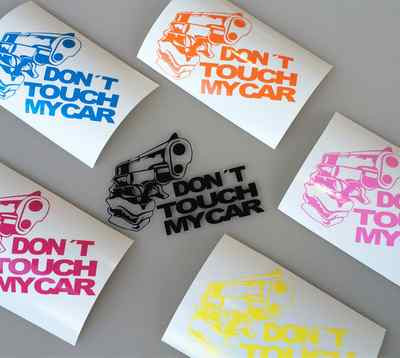 DON´T TOUCH Aufkleber  MY CAR i love abgelegt finger sticker skull moped s 154