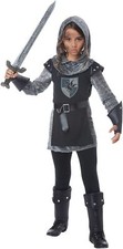 Noble Knight Medieval Warrior Queen Guard Fancy Dress Halloween Child Costume