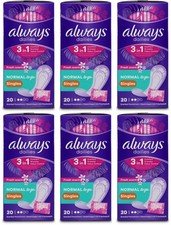 Image of Always Dailies Singles Panty Liners Fresh Scent 20 Liners X 6