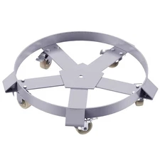 Heavy Duty Drum Dolly 1250LB 55-Gallon Carbon Steel 5 Wheels 2 Brakes Warehouse