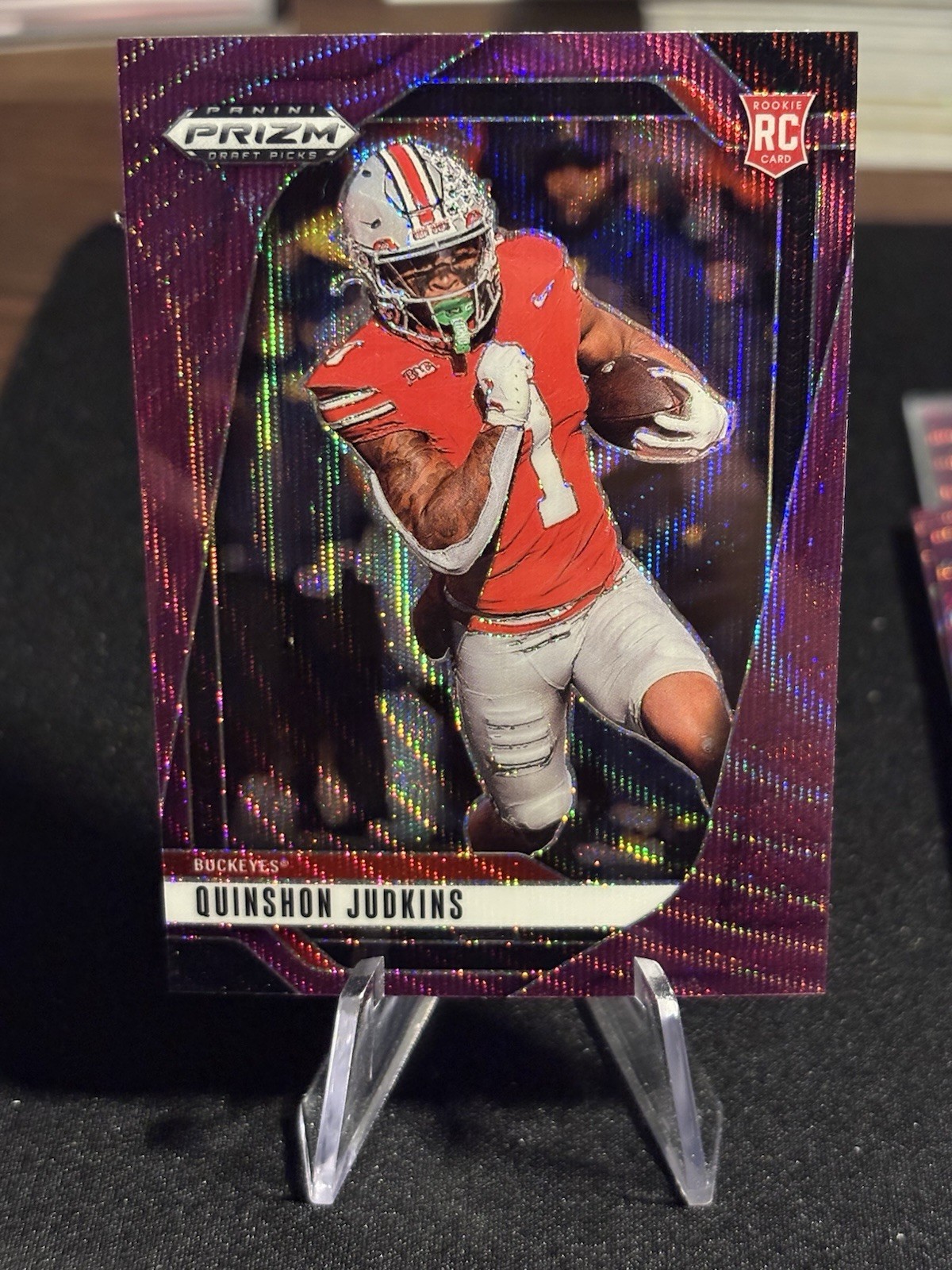 2025 Panini Prizm Draft Picks - Quinshon Judkins #84 Purple Wave Prizm (RC)