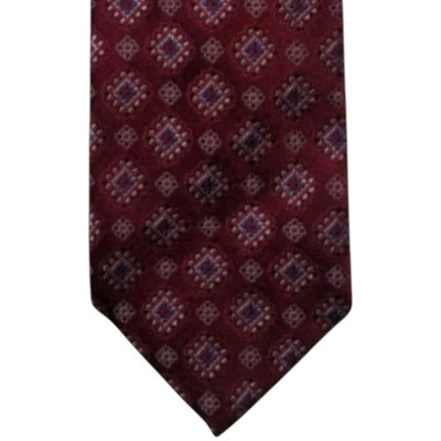 Robert Talbott Best Of Class Tie Mens Silk Red Geometric Necktie EUC