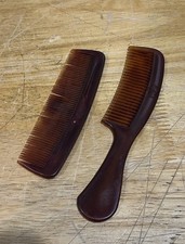 Vtg 1980s Goody Super Combs 6.5/5  Tortoise Brown Plastic Pocket Handle Retro