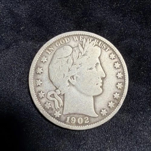 1902 P Barber Silver Half Dollar G-VG U.S. 50c Type Coin