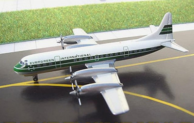 1:400 Aeroclassics Evergreen Int'l Airlines L-188A N7136C Ultra Rare 360 Made.