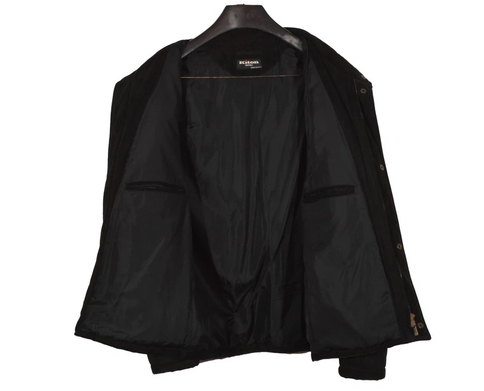 RRP8500$ Men's Kiton Zip Jacket 42US/UK 52IT Black Suede Luxury TOP Brioni Zilli - Image 4 of 4