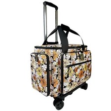 Rolling Teacher Bag with Five 360-Degree Rotating Wheels,Fits for 15.6" Floral