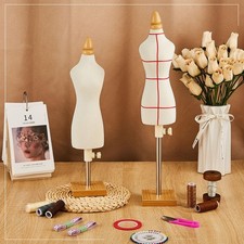 10 Pcs Doll Dress Form Mini Female 1/4 Size Tailor Dressmaker Dummy Mannequin...