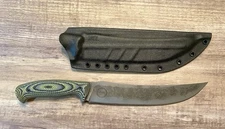 NIB Work Tuff Gear Atayal Kurouchi Washed Knife Zombie Camo Scales- New + extras