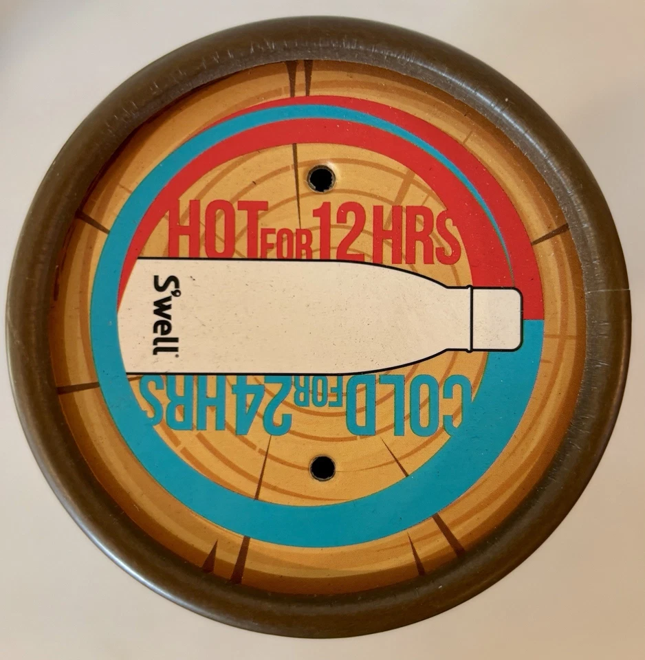 Botella de agua de acero inoxidable sostenible Swell Wood Collection pintada a mano 17 oz Foto 3 de 3