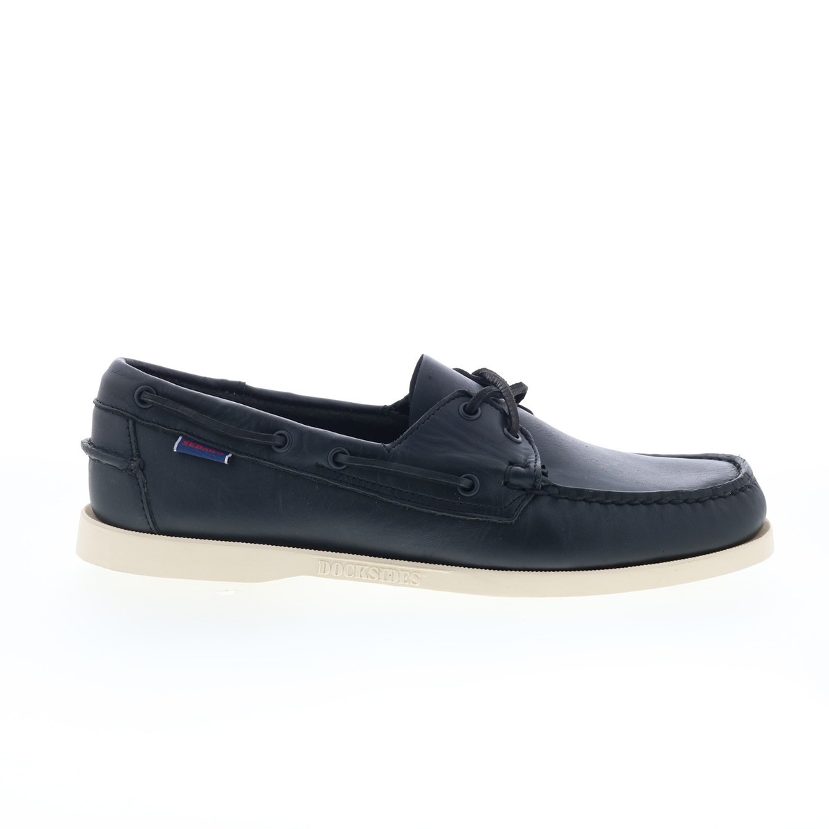 Sebago Docksides Portland Mens Black Leather Loafers & Slip  display picture 1