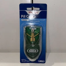 New Sealed Safety Shield Pill Cutter-Premium-Adjustable Arms-Built-in-Magnifier