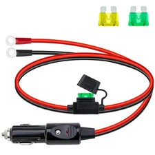 12 AWG Heavy Duty Cigarette Lighter Plug, 3.3 FT Cigarette Lighter Male Plug