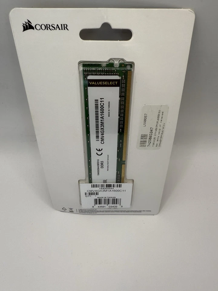 NEW Corsair Value Select 4GB DDR3 1600MHz Laptop Memory CMV4GX3M1A1600C11 - Image 2 of 4