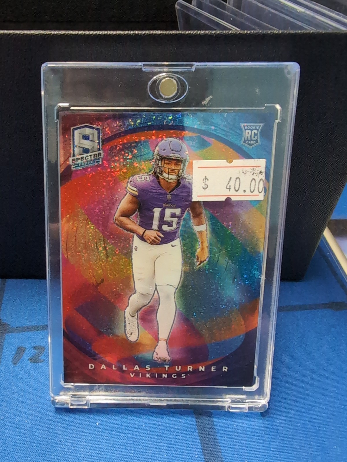 2024 Spectra Dallas Turner Color Sphere SSP Prizm Rookie Case Hit Vikings RC SP