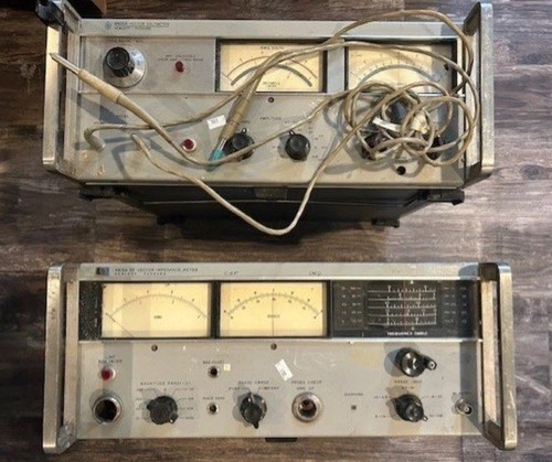HP 4815a Vector Impedance Meter and HP 8405a Voltmeter 1000 MHz Vintage Power