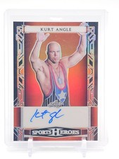 KURT ANGLE 2024 LEAF SPORTS HEROES AUTO #BA-KA2 ORANGE /5 Q5194