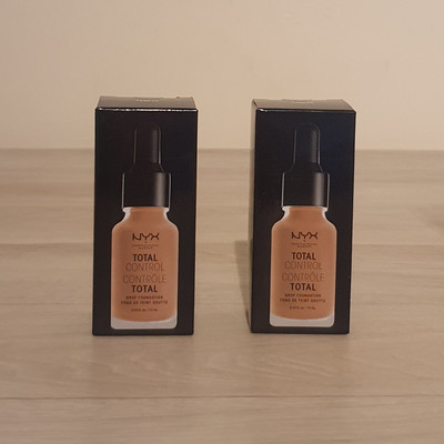 NYX Total Control Drop Foundation x2 - Farbe TCDF13 Golden, 13ml, Neu in OVP - Vegan