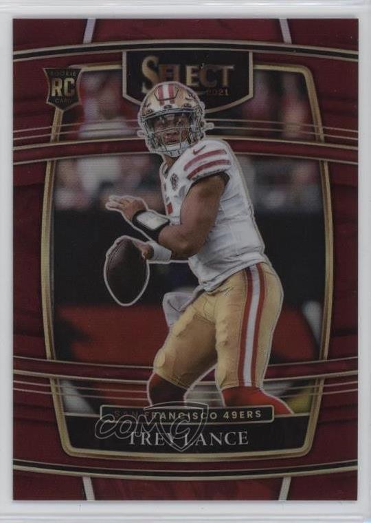 2021 Panini Select Concourse Maroon Prizm /149 Trey Lance #45 Rookie RC