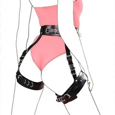 Womens Gothic Leather Thigh Harness Adjustable Leg Garter Belt Lingerie Strap