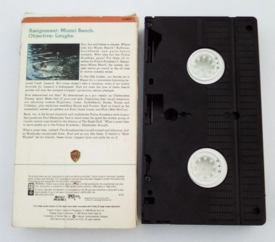Police Academy 5 - Assignment Miami Beach (Tested VHS 1993) A Cult Classic Foto 2 de 4