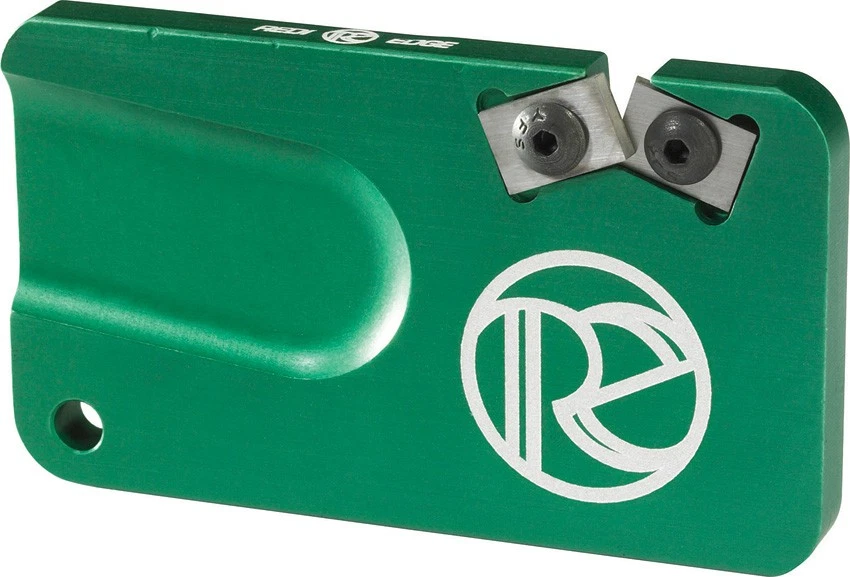 Redi Edge Green Aluminum Pocket Knife Sharpener w/ Sheath Made In The USA 34078