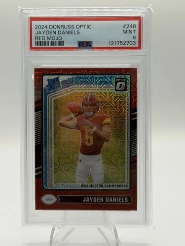 2024 Panini Donruss Optic - Rated Rookie Jayden Daniels #248 Red Mojo Prizm (RC)