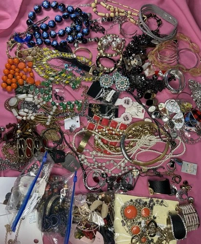 Costume Jewelry Lot Big Chunky Statement Necklace Bracelets Alex Ani Paparazzi