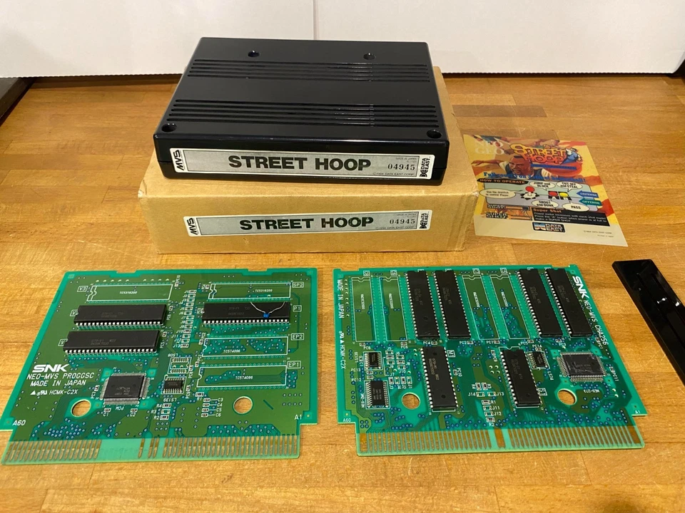 Mvs Neo Geo Street Hoop Box, Cassette and English Marquee Same Serial 04945 - Image 4 of 4