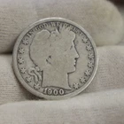 1900 US Barber Silver Half 50c G (Cleaned)