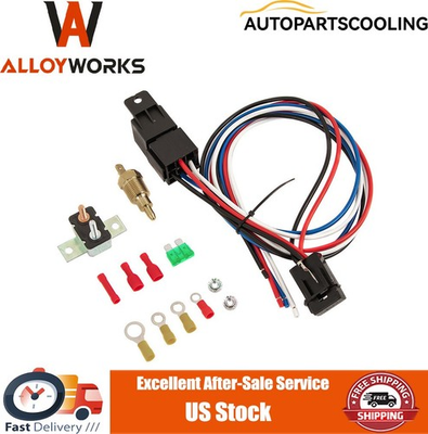 #ad Thermostat Electric Radiator Switch Cooling Temp Control Fan Relay Kit Universal $13.99