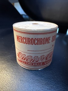 Antique Apothecary Pharmacy Chemist Label Roll Mercurochrome Solution