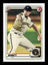 Nick Bennett 2020 Bowman Prospect 1st #BFE-140 Milwaukee Brewers ROOKIE RC