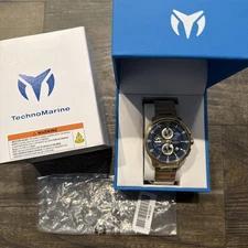 TechnoMarine Gold/Blue TM-318119 44mm