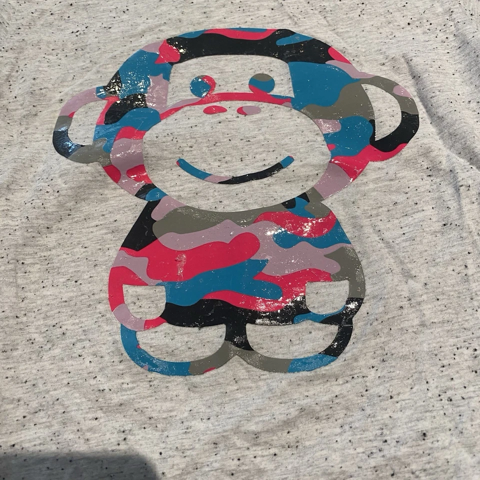 Camisa Top Next Direct Boys 5-6 años Manga Larga Gris jaspeado Camuflaje Mono Estampado Otoño Foto 3 de 4