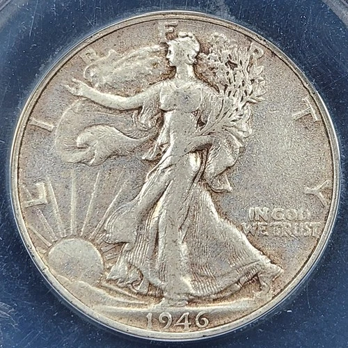 Silver 1946 DDR-001 FS-801 Walking Liberty 50c Half Dollar | ANACS XF40
