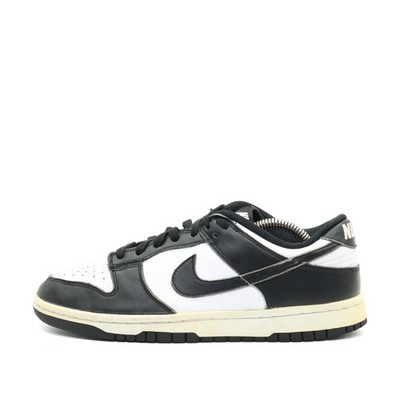Nike Damen Dunk Low Schuh Schwarz Weiß Leder Low-Top Komfort Sneaker EU 39