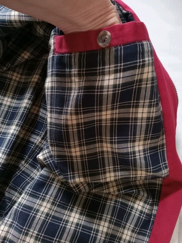 Polo By Ralph Lauren Sz M Bomber Jacket Red Corduroy Collar 100% Cotton Lined - Picture 6 of 12
