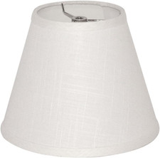 Barrel White Small Lamp Shade for Table Lamps Replacement, 5X9X7 Inch,Fabric Clo
