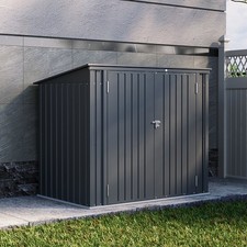 Outdoor Double Wheelie Bin Storage Lockable Metal Garden Storage Box Bin Store